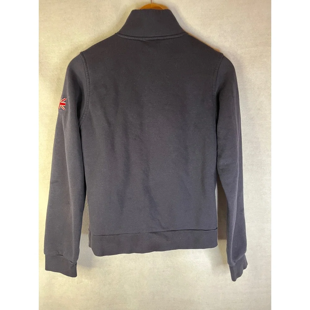 London England NAS jacket full zip navy gold crown emblem Sz L - Picture 6 of 6